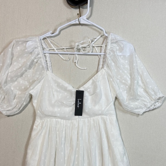 Lulu's Elegant White Puff Sleeve Maxi Dress - Picture 2 of 7